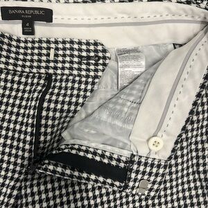 Black and white argyle Banana Republic pants.